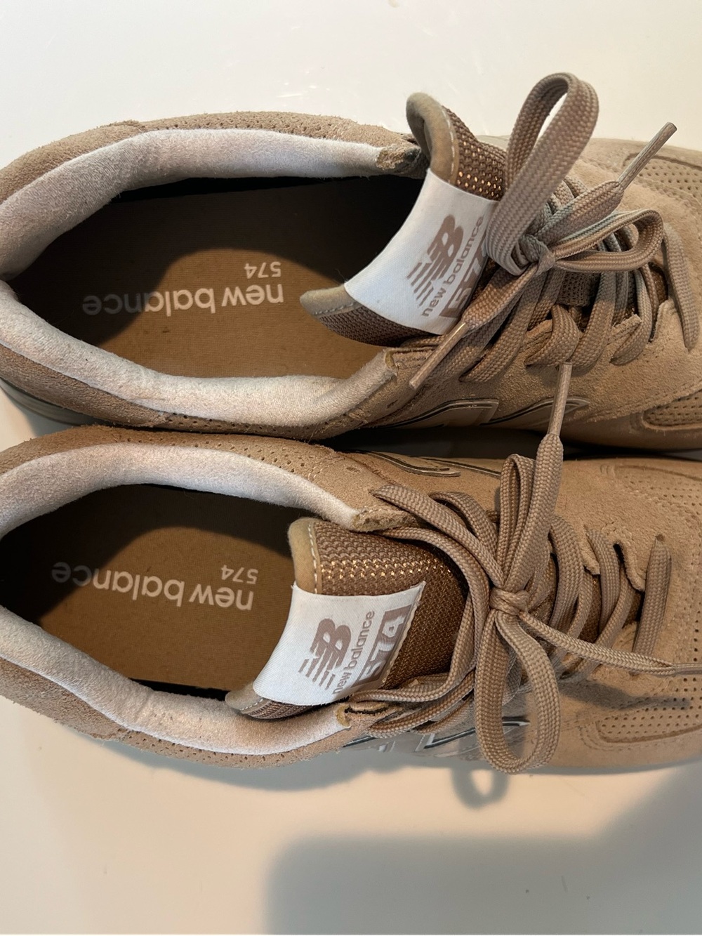 New Balance Tan Suede & Mesh Sneaker - Picture 7 of 9